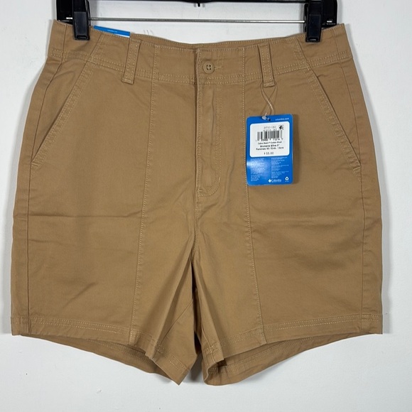 Columbia Pants - Columbia Women Regular Fit Shorts 8 Tan Khaki Chino NWT Outdoor Hiking Summer